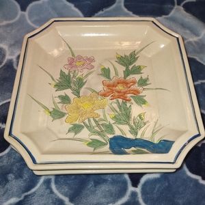 Vintage LJ Japan Square Decorative Plates (Set of 2)